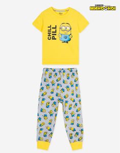 Пижама с принтом Minions для мальчика Gloria Jeans