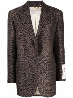 Golden Goose пиджак с леопардовым принтом