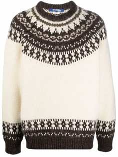 Junya Watanabe MAN шерстяной джемпер с узором фэр-айл