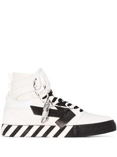 Off-White высокие кеды на вулканизированной подошве