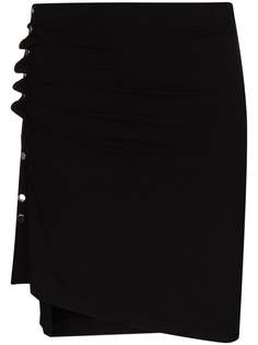 Paco Rabanne юбка мини асимметричного кроя со сборками