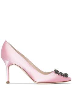 Manolo Blahnik туфли-лодочки Hangisi 90 с кристаллами