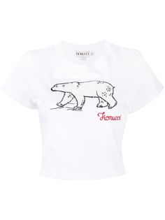 Fiorucci укороченная футболка Polar Bear