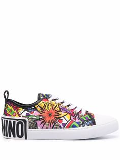 Moschino кроссовки с логотипом
