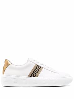 Versace кеды на платформе с узором Greca