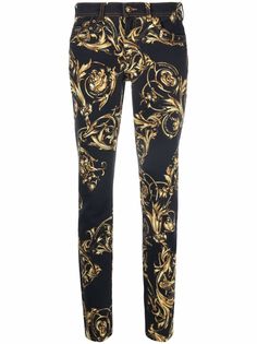 Versace Jeans Couture джинсы скинни с принтом Regalia Baroque