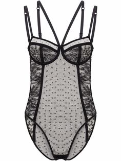 Dolce & Gabbana боди из тюля пуэн-деспри