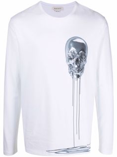 Alexander McQueen футболка с длинными рукавами и принтом