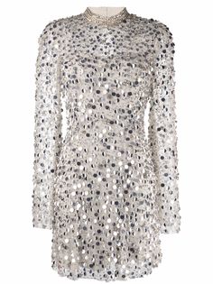 Jenny Packham приталенное платье с пайетками