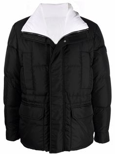 Moncler двусторонний пуховик с нашивкой-логотипом