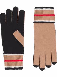 Burberry перчатки с полосками