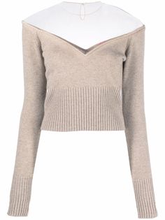 GAUGE81 кашемировый свитер с открытыми плечами