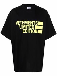 VETEMENTS футболка с надписью Limited Edition