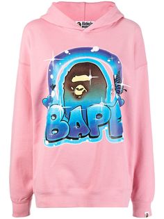 A BATHING APE® худи с графичным принтом Bape