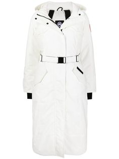 Canada Goose длинный пуховик Alxa с поясом