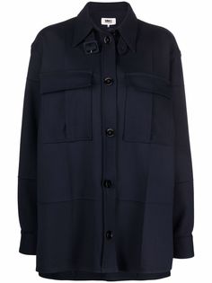 MM6 Maison Margiela фетровая куртка-рубашка