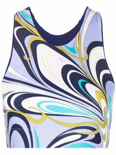 Emilio Pucci укороченный топ с абстрактным принтом