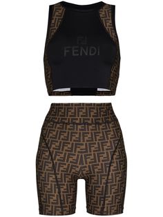 Fendi спортивный костюм с узором Zucca