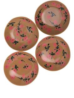 Bernadette набор из четырех тарелок для пасты с цветочным принтом