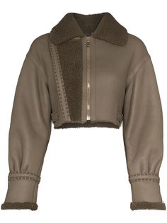 Fendi укороченная куртка с объемными рукавами