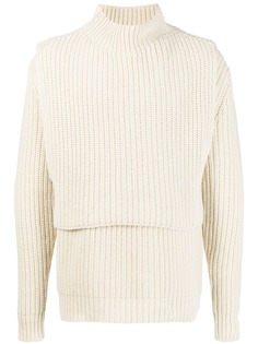 Jil Sander многослойный джемпер в рубчик
