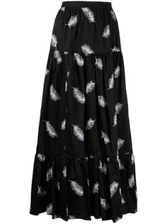 Erdem ярусная юбка с принтом