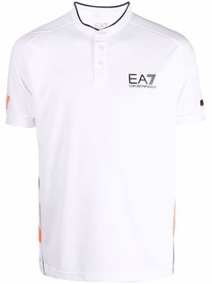 Ea7 Emporio Armani рубашка поло с воротником-стойкой и логотипом