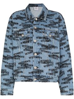 VETEMENTS джинсовая куртка с логотипом