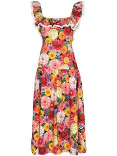 Borgo De Nor платье миди Jessie с цветочным принтом