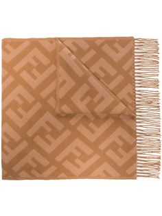 Fendi кашемировый шарф с логотипом FF