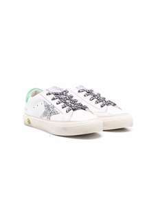 Golden Goose Kids кеды с нашивками