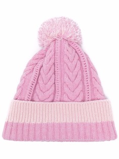 Alexander McQueen шапка бини фактурной вязки с помпоном