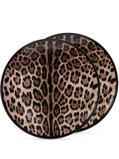 Dolce & Gabbana глубокая тарелка с леопардовым принтом