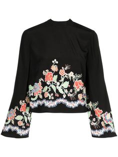 Rixo блузка с вырезом халтер и цветочным принтом