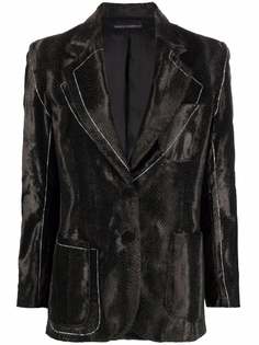 Marco Rambaldi однобортный пиджак со змеиным принтом