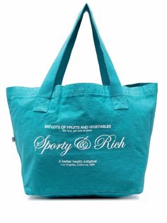 Sporty & Rich сумка-тоут с логотипом и верхними ручками