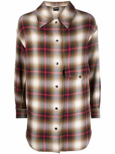 ASPESI клетчатая рубашка оверсайз