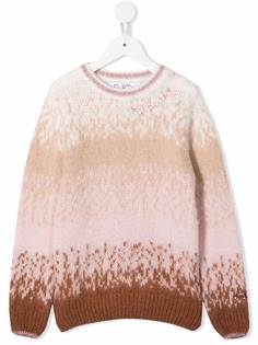 MC2 Saint Barth Kids джемпер в стиле колор-блок с вышитым логотипом