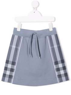Burberry Kids юбка с клетчатой вставкой