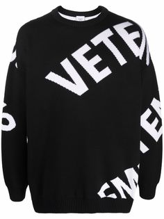 VETEMENTS шерстяной джемпер с логотипом