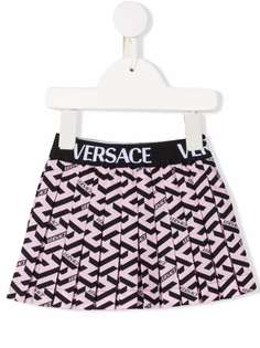 Versace Kids юбка мини с принтом Greca