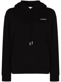 Off-White худи с кулиской и полосками Diag