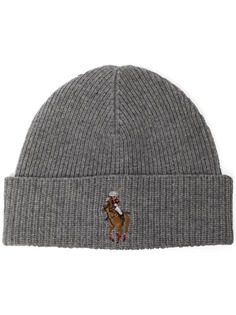 Polo Ralph Lauren шапка бини в рубчик с вышитым логотипом