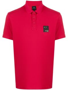 Armani Exchange рубашка поло с нашивкой-логотипом