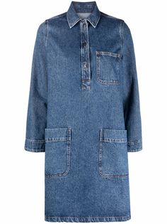 A.P.C. джинсовое платье-рубашка мини