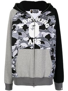 A BATHING APE® худи Shark на молнии с камуфляжным принтом Bape