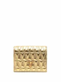 Versace стеганый кошелек с эффектом металлик
