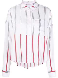 Tommy Jeans полосатая рубашка с вышитым логотипом
