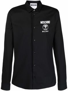 Moschino рубашка с логотипом Milano