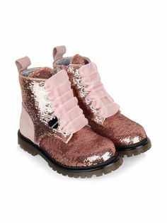 Monnalisa ботинки на шнуровке с блестками